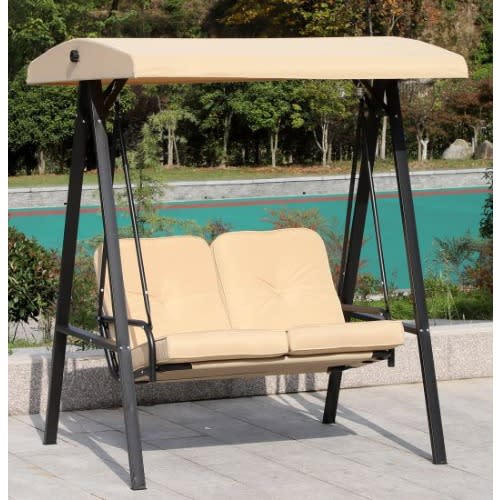 Two Seater Cushion Swing Chair With Canopy
