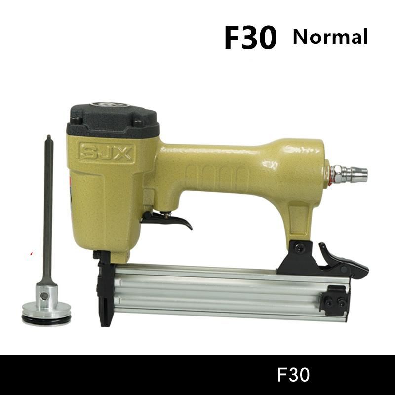 Upgrade Air Nailer Gun Straight Nail Gun Pneumatic Nailing Stapler Furniture Wire Stapler F30