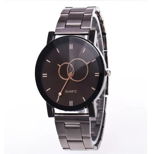 Classic Unisex Casual Wrist Watch- Black
