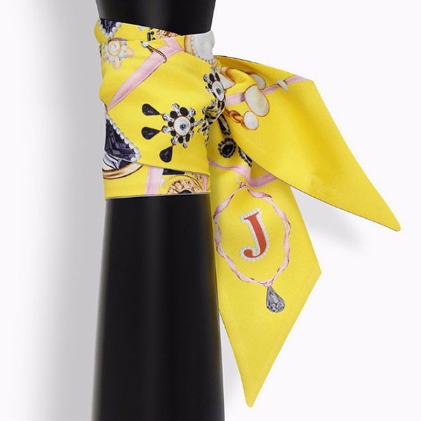 Letter Tarot Small Scarf For Women, Width: 6.2cm, Letter:J