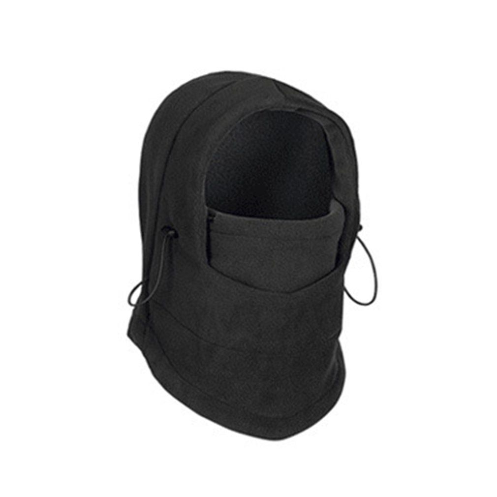 Winter Warm Fleece Beanies Hats For Men Ll Bandana Neck Warmer Balaclava Face Warmming Wargame Cap Special Forces Uni Hat-Black