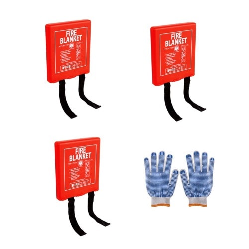 3pack + Free Gloves Fire Blanket (3 X 4)