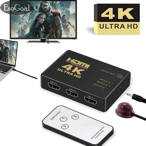 EsoGoal HDMI 3 In 1 Out Switch Splitter Amplifier Converter