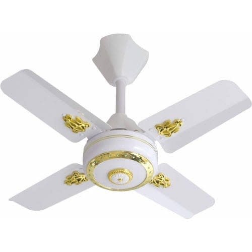 24" Short Blade Ceiliing Fan - White