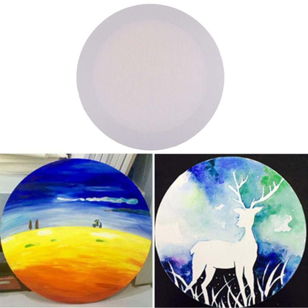Round Shape Oil Painting Canvas Wooden Frame For Oil