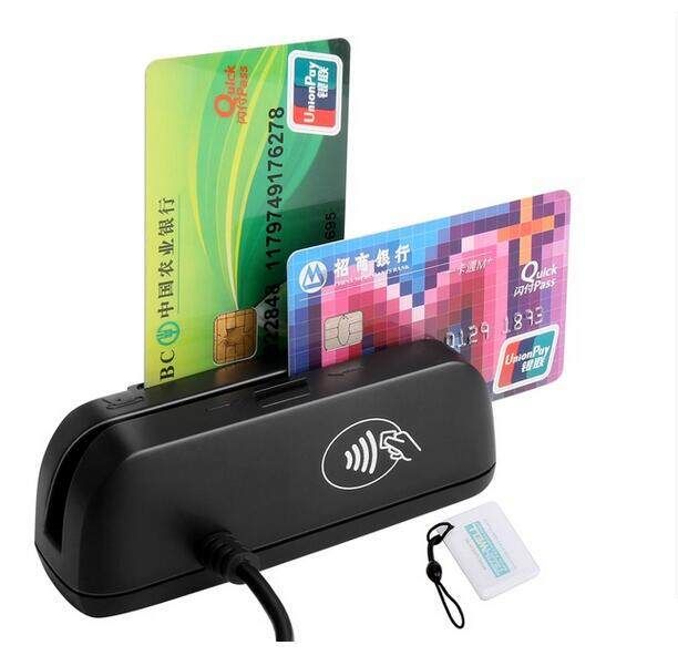 3 In 1 Credit Card Reader SZTW150 Magnetic Card Reader EMV / Reader IC Card Reader