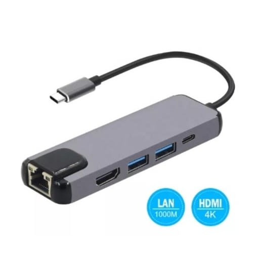 Type C To HDMI - 5 In One Adapter