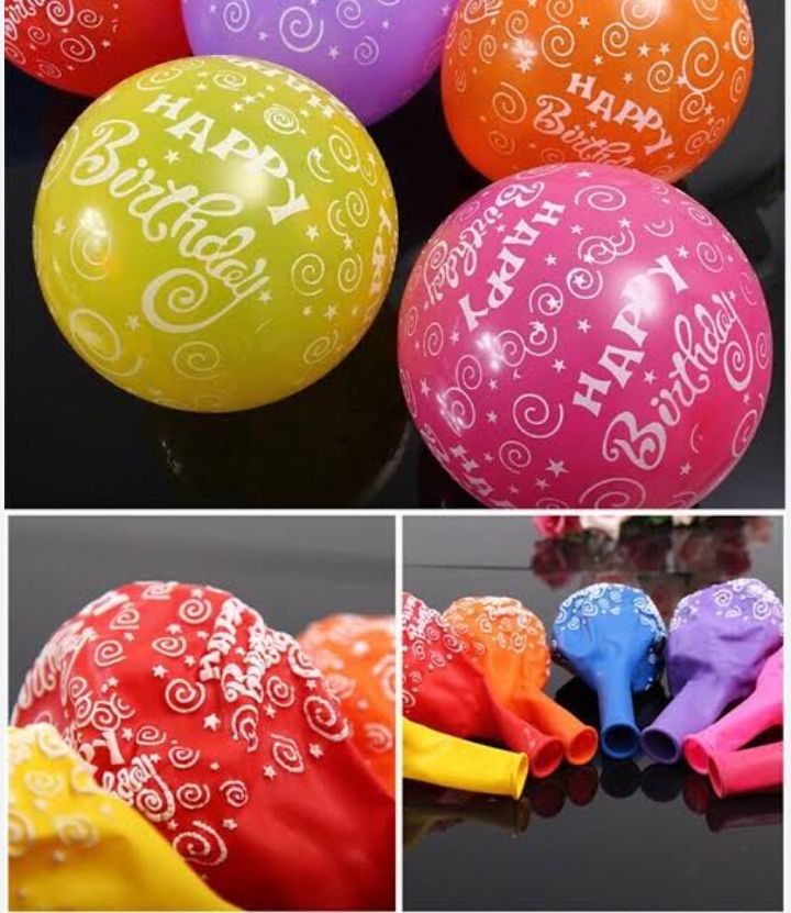25pieces Of Happy Birthday Decorating Balloons
