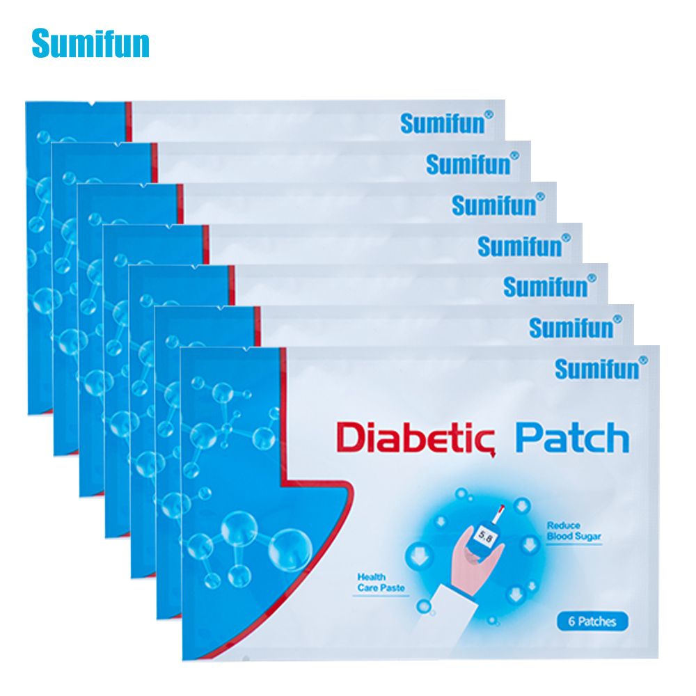 6pcs/bag Blood Diabetes K03201 Herbs Sumifun Glucose Diabetic Content Natural Plaster Stabilizes Sugar Balance Patch