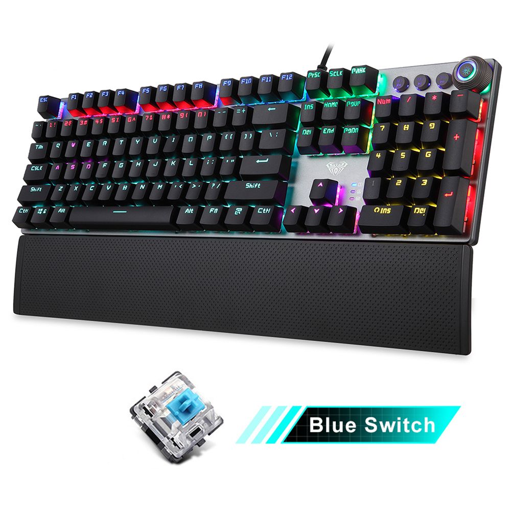 F2088 104Keys Wired Gaming Mechanical Keyboard