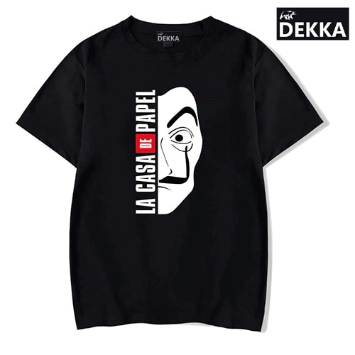 Money Heist La Casa De Papel Half Face T-shirt - Black