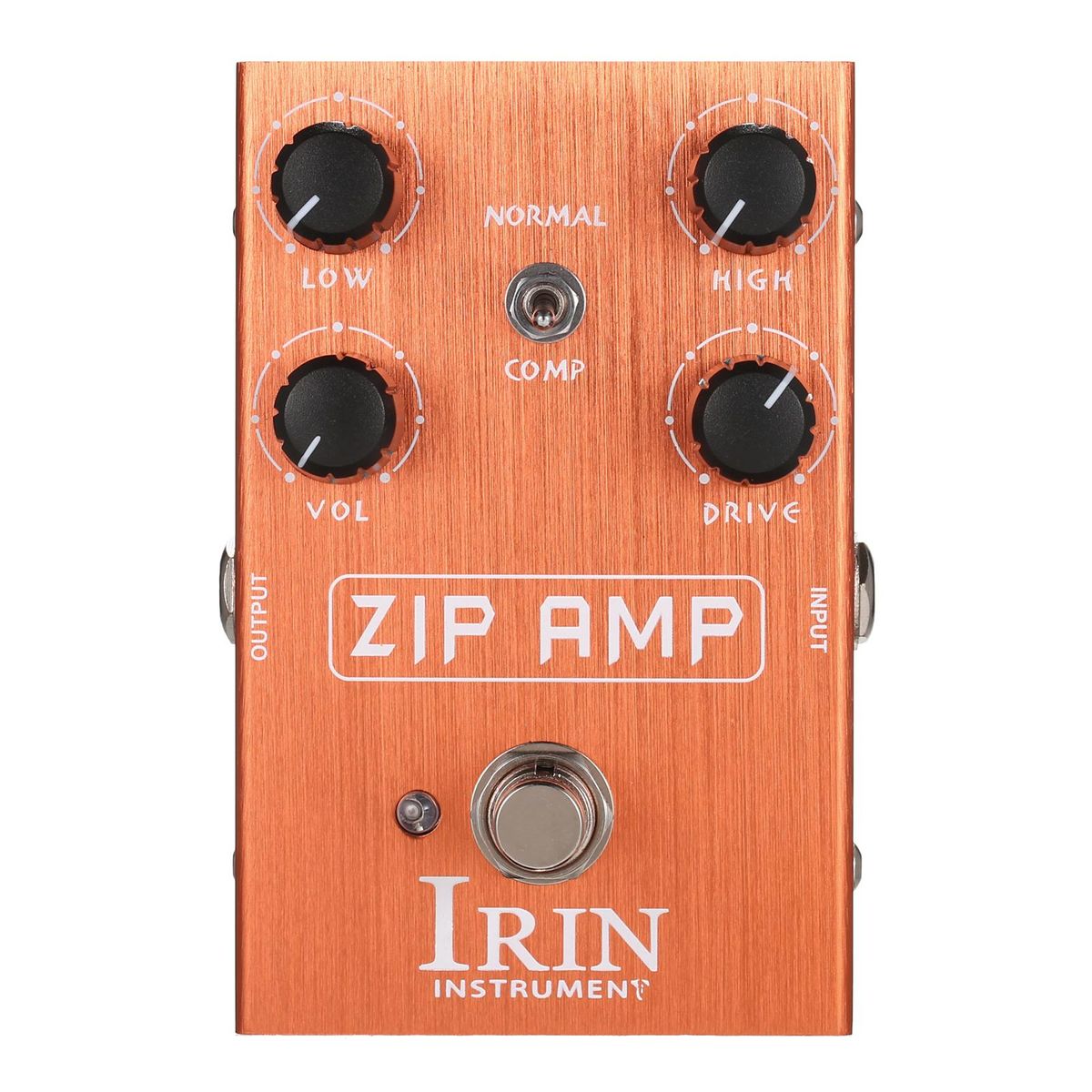 IRIN Overdrive Guitar Effect Pedal with Normal/Compression Modes Toggle Switch Low/High/Volume/Drive 4 Control Knobs for Electric Guitar - ZIP AMP