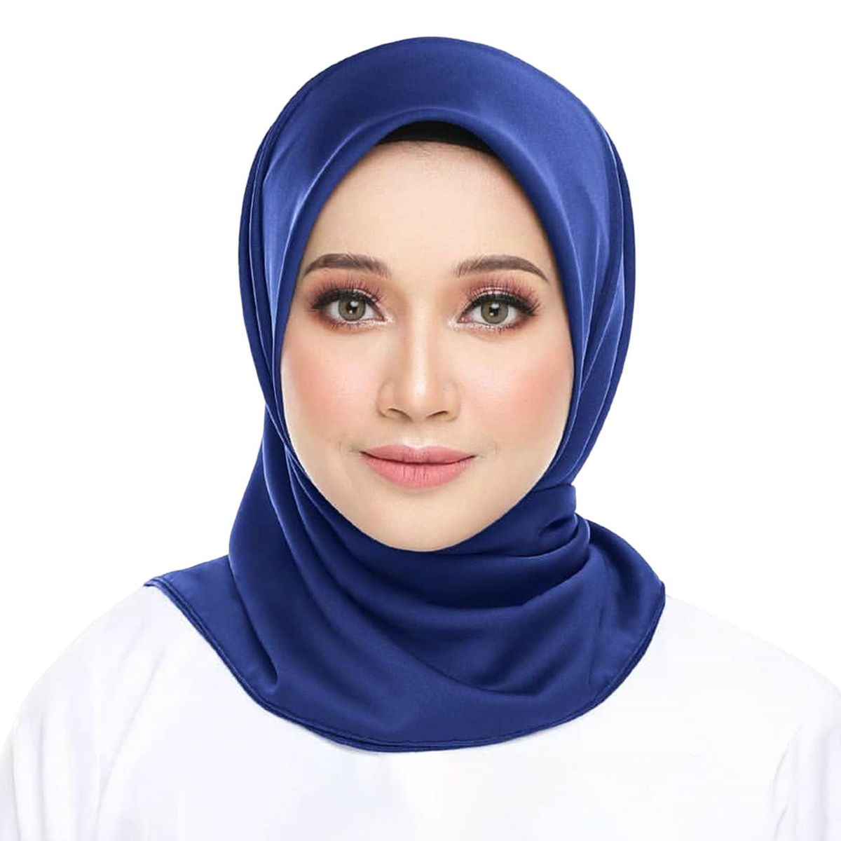 Women Head Wrap Vivid Color Wear Resistant Washable-Blue