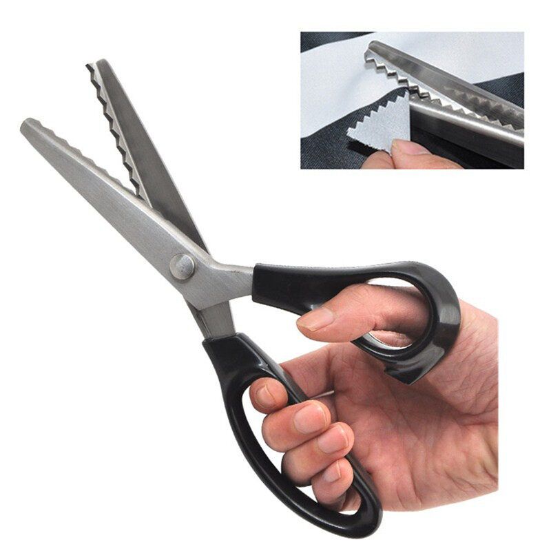 3PCS Pro Stainless Dressmaking Tailor Shears Zig Zag Pinking Sewing Cut Scissors
