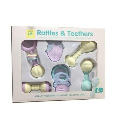 6pcs Baby Rattles Teethers