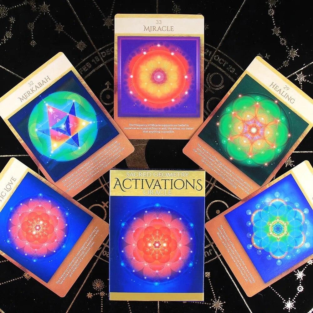 Sacred Geometry Activations Oracle Deck Cards English For Family Gift Party Playing Card Table Games Entertainment