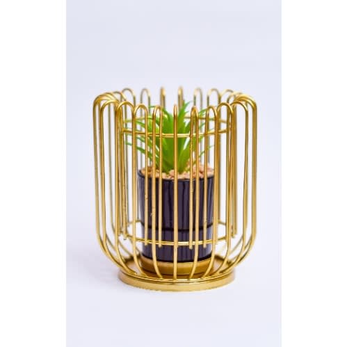 Artificial Flower With Gold Stand