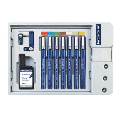 Set Of 7 Steadler Technical Pen Marsmatic