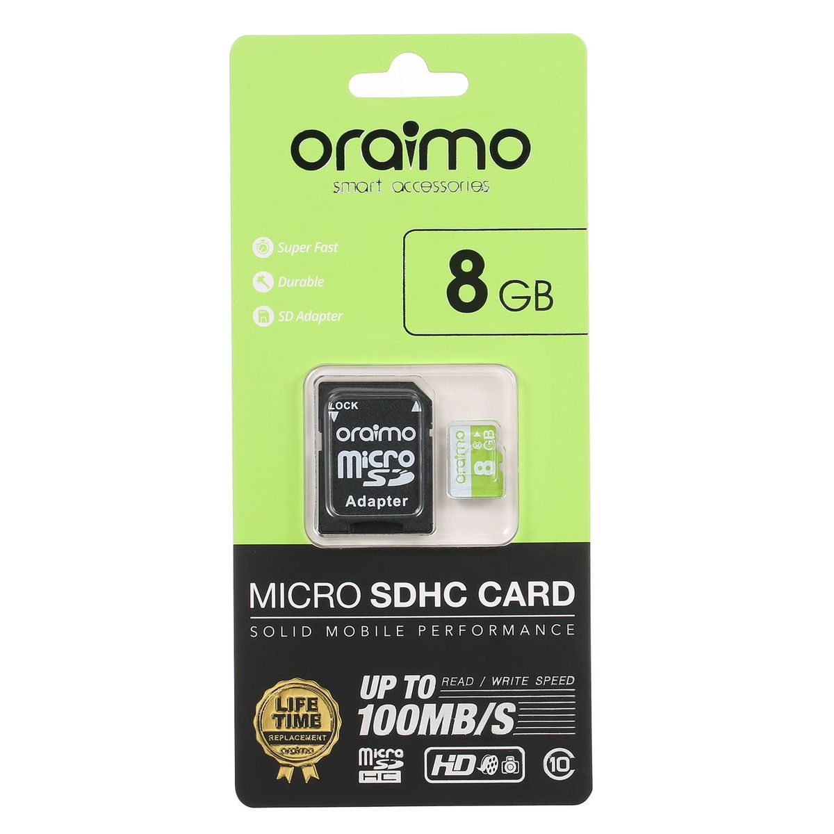 Oraimo SD-8G SD-8G 8GB Micro SDHC Class10 High Speed Memory Card