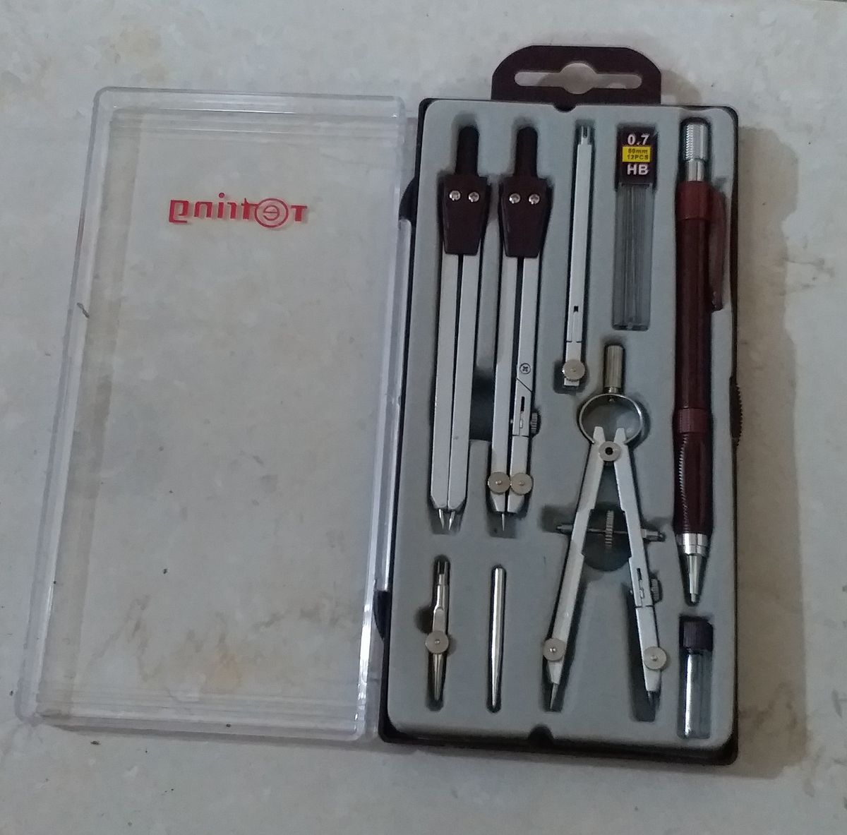 Drawing Compass 9 Pieces Math Geometry Kit Ser