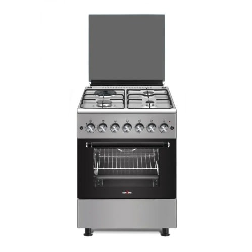 60x60cm 4 Gas Burner Cooker With Bottom Oven & Gril - Inox