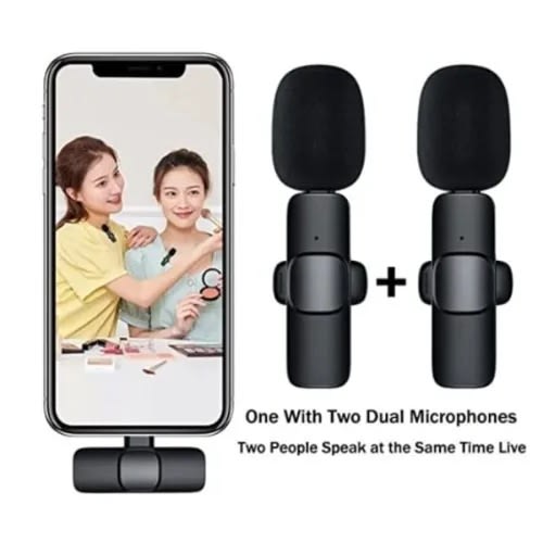 K9 Dual Microphone Lightening Connector Wireless Microphone For Iphone