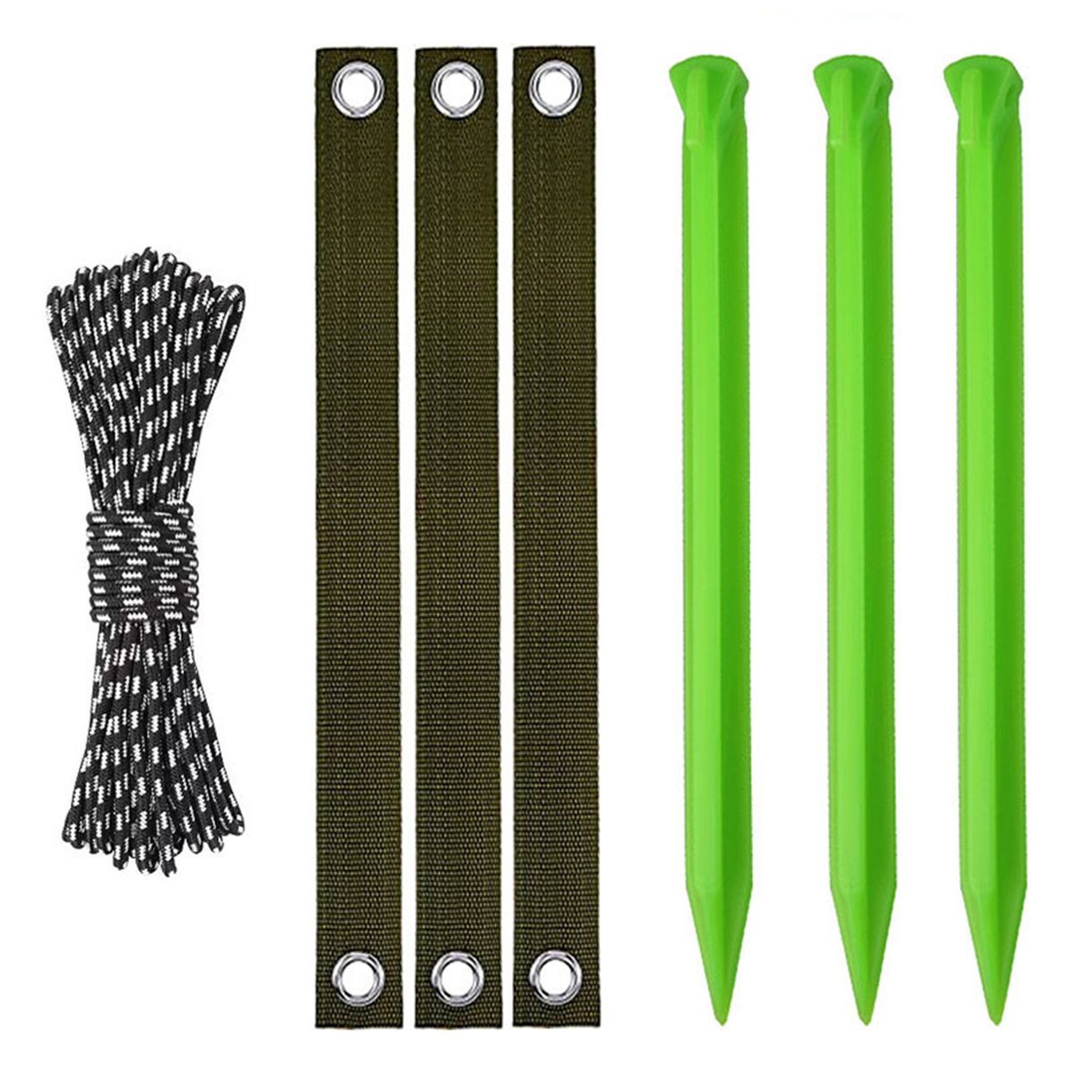 1 Set Tree Anchor-Supports Plant Support Strap Green