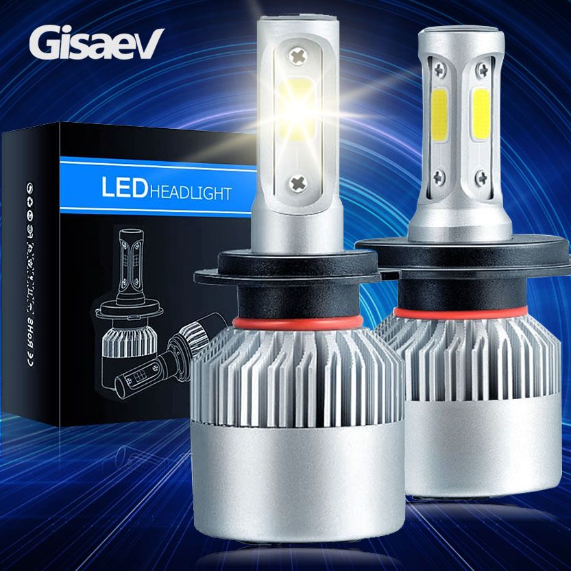 2x 10000LM Car H7 Led 6000k 360 Bulb Led H4 50w Led Headlight H4 Bulb For Car Ford H11 Fog Light S2