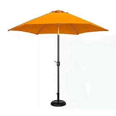 Outdoor Garden Parasol Umbrella with Black Pole -Yellow