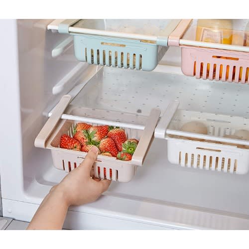 Expandable Fridge Storage Shelf Organizer - 4 Pieces