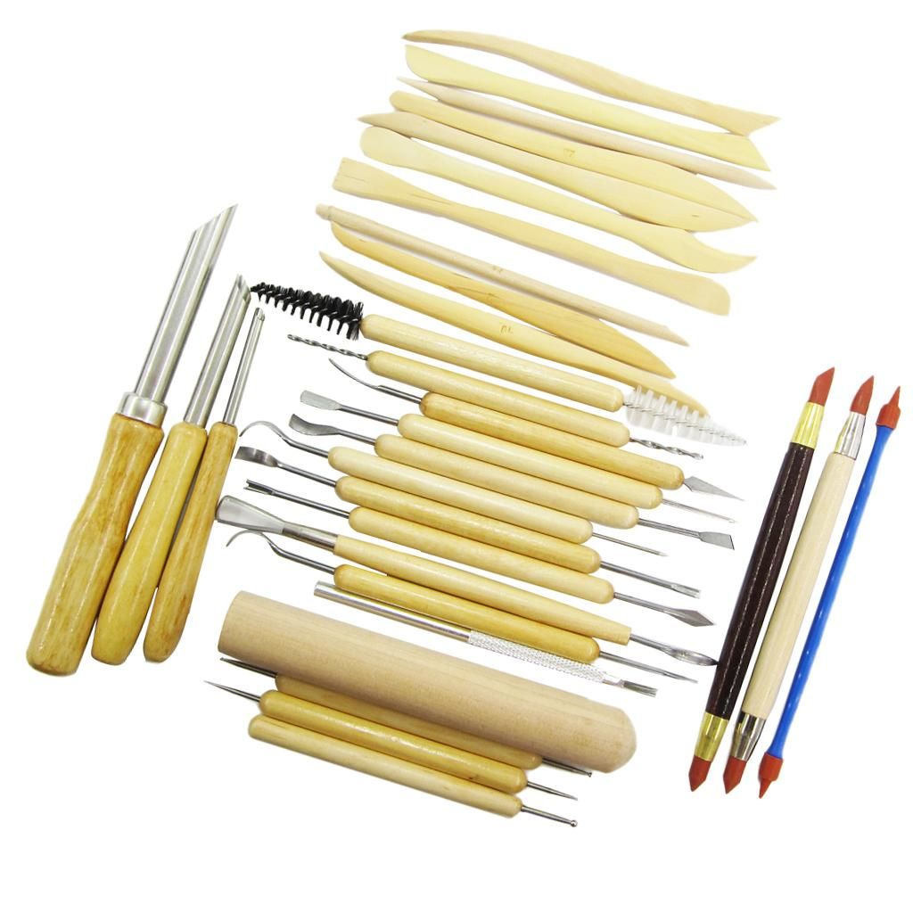 31 Pieces Ploymer Ceramic Clay Tools Complete Grinding Pieces