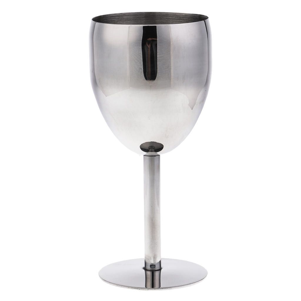 Stainless Steel Red Wine Glass Champagne Goblet Cup Drinking Mug A A