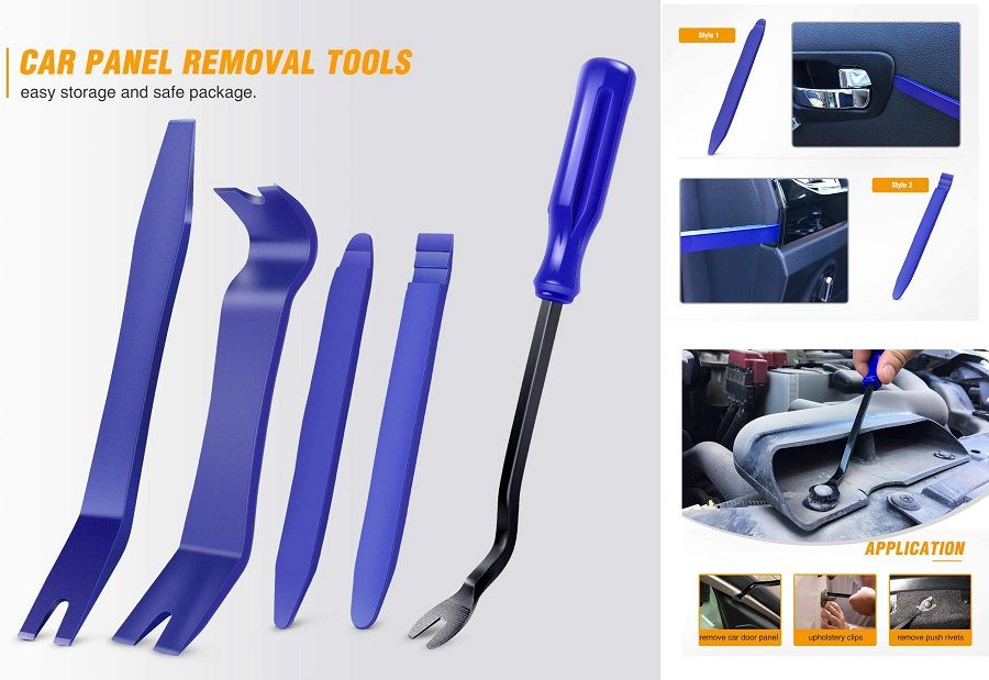 5PCS Auto/Car Panel Removal Tool Kit Car Door Clip Panel & Audio Dashboard Dismantle Kit