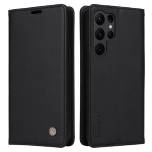 Leather Flip Cover Case For Samsung Galaxy S23 Ultra - Black