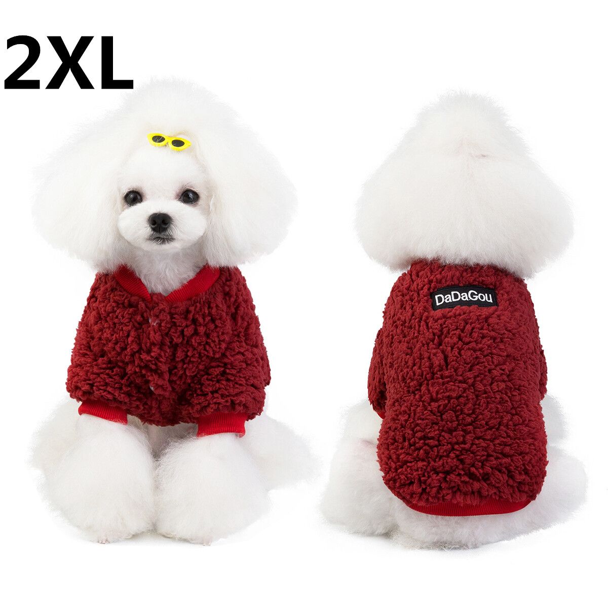 Pet Sweater Thickened Pet Simple Fashion Fleece Suit For Teddy Bear Small Dogs 2XL