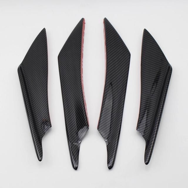 Front Bumper Lip Diffuser Splitter Fins Body Spoiler Chin