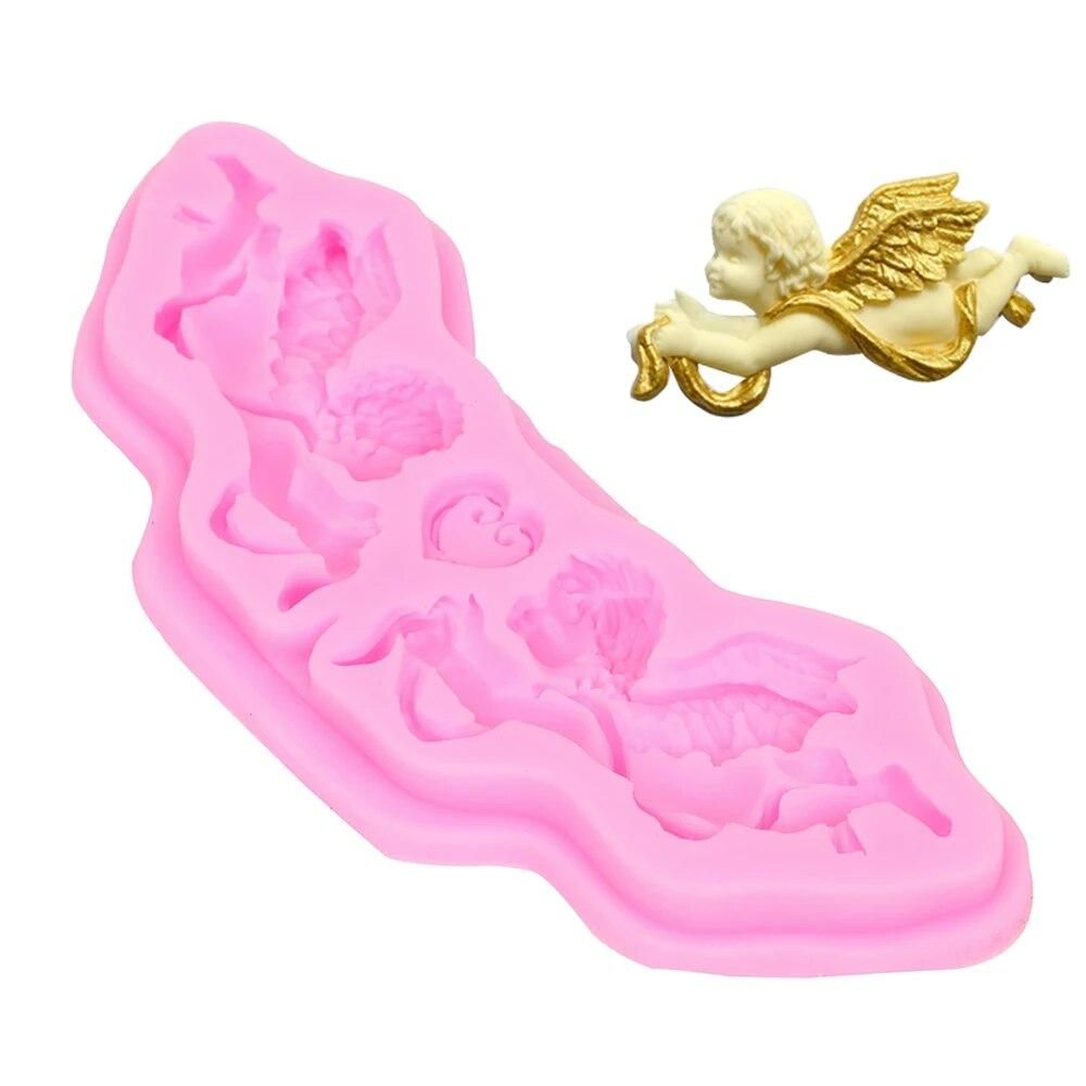 Baking Tool No-stick Fondant Mould DIY Cake Decorating Tools Chocolate Candy Mold 3D Angle Shape Silicone Cake Mold