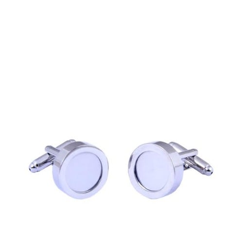 Rounded Shaped Cufflinks - Silver - MC-3988