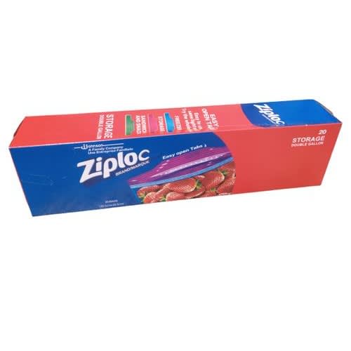 Ziploc Storage Double Gallon 20 Bags (30.5cm X 38.5cm)