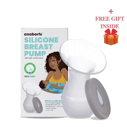 Anaborhi Silicone Breast Pump - Value Pack + Free Baby Toothbrush