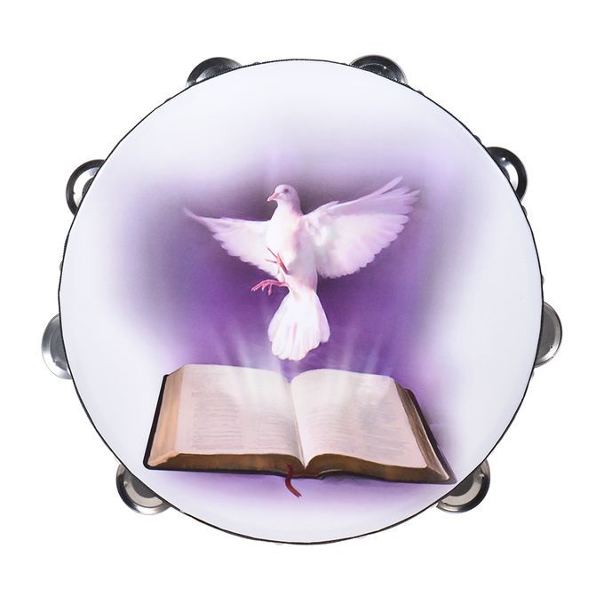 10" Double Row Jingle Tambourine Handbell Clap Drum