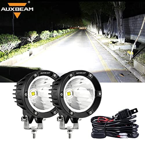 Auxbeam 4In 72W Round Led Offroad Light 2PCS 7200LM Spot Lig