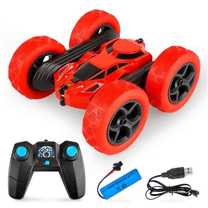 Stunt 2.4G Flip Children Toys RC Remote Control Car - Red