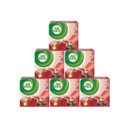 Airwick Drummer Gel Air Freshener Rose  45g- Pack Of 6 (+1 Free Pen)