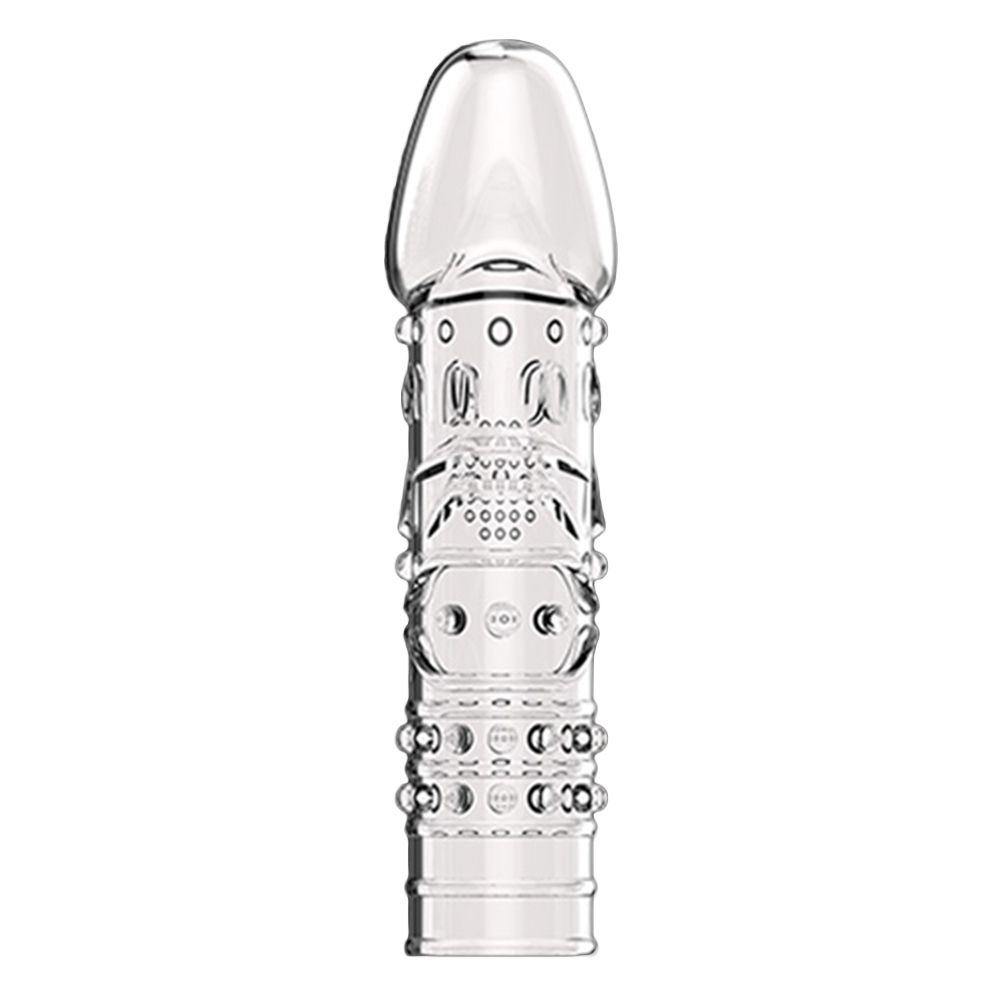 Reusable Clear Penis Extension Sleeve Girth Enhancer-2#
