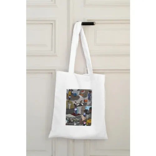 White Design Tote Bag