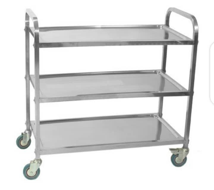 3 Layer Industrial Serving Tray/Food Trolley