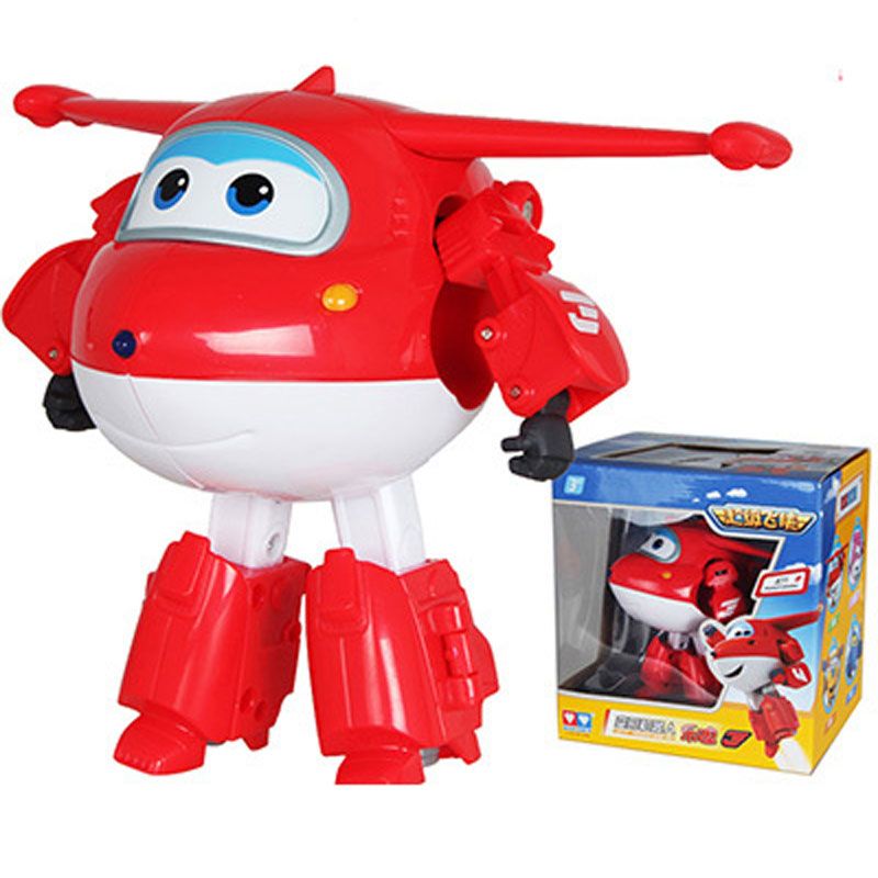 Big!!!15cm ABS Super Wings Deformation Airplane Robot