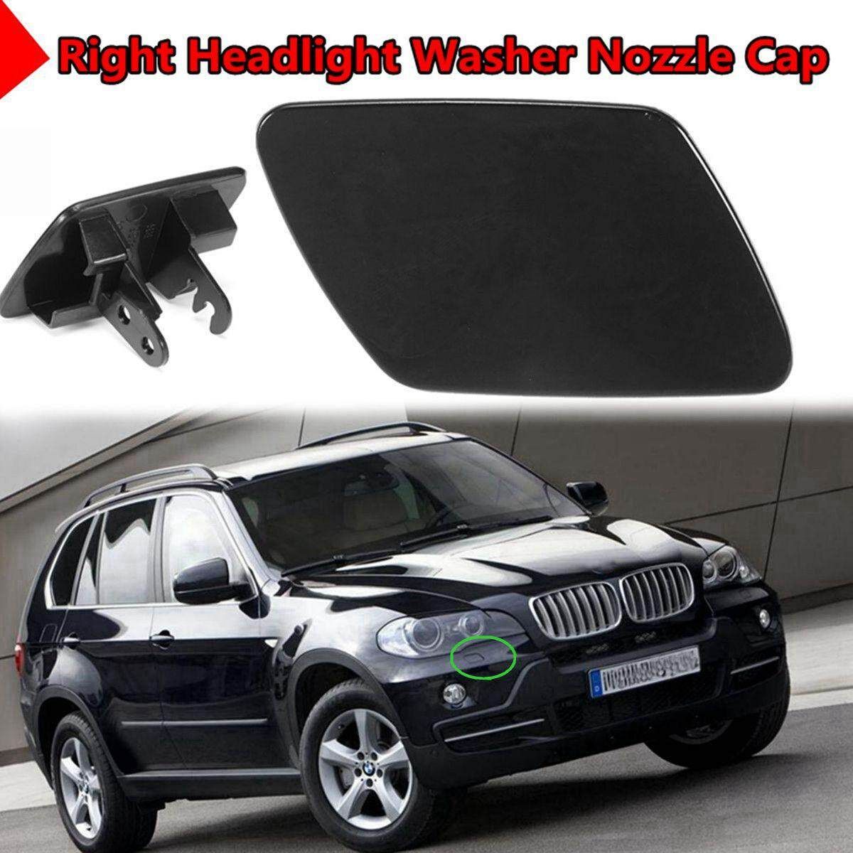 1 Pcs New Right Side Headlight Washer Nozzle Cover Cap Unpainted For BMW X5 E70 07-11