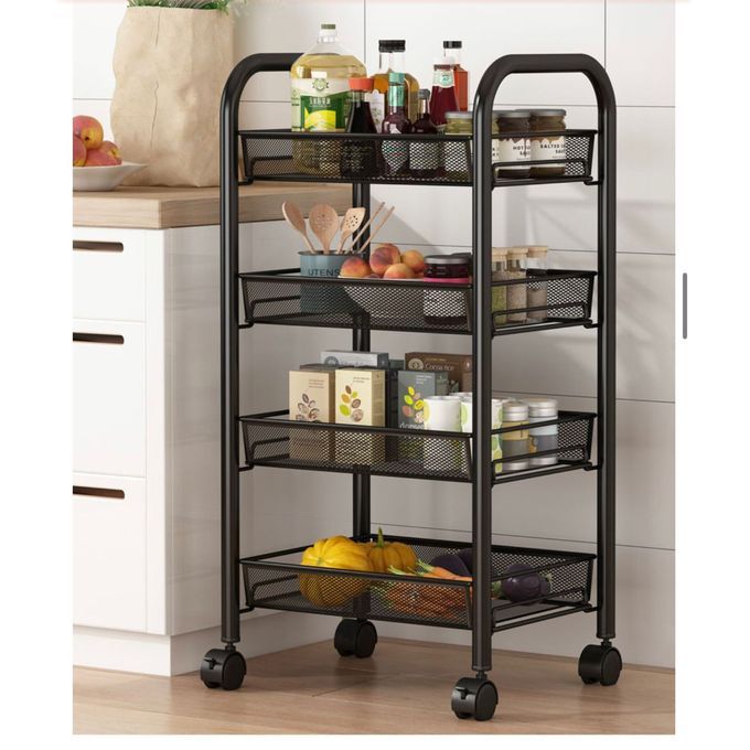 4 Layers Steel Shelf-Multi-Purpose Steel Trolley S Helves